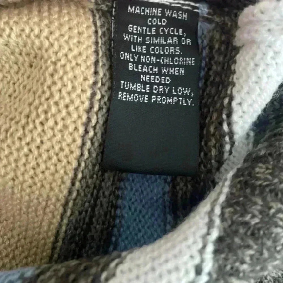 🆕Evelyn Taylor Multicolor Stripe Hooded Long Sweater M🆕 - Picture 7 of 7